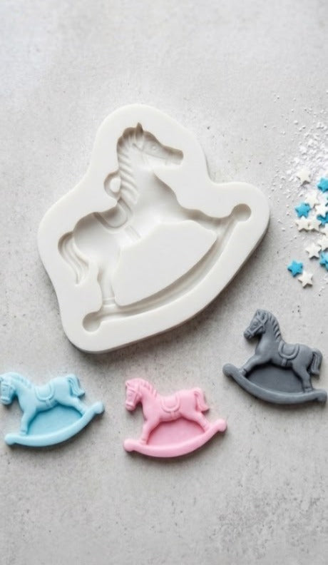 3D Rocking Horse Silicone Fondant Mould