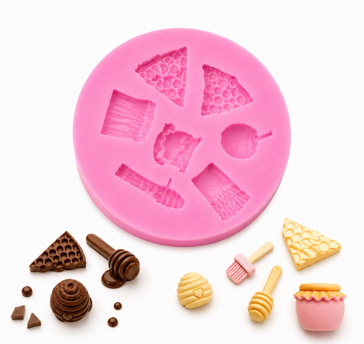Mini Food & Honey Theme Silicone Fondant Mold