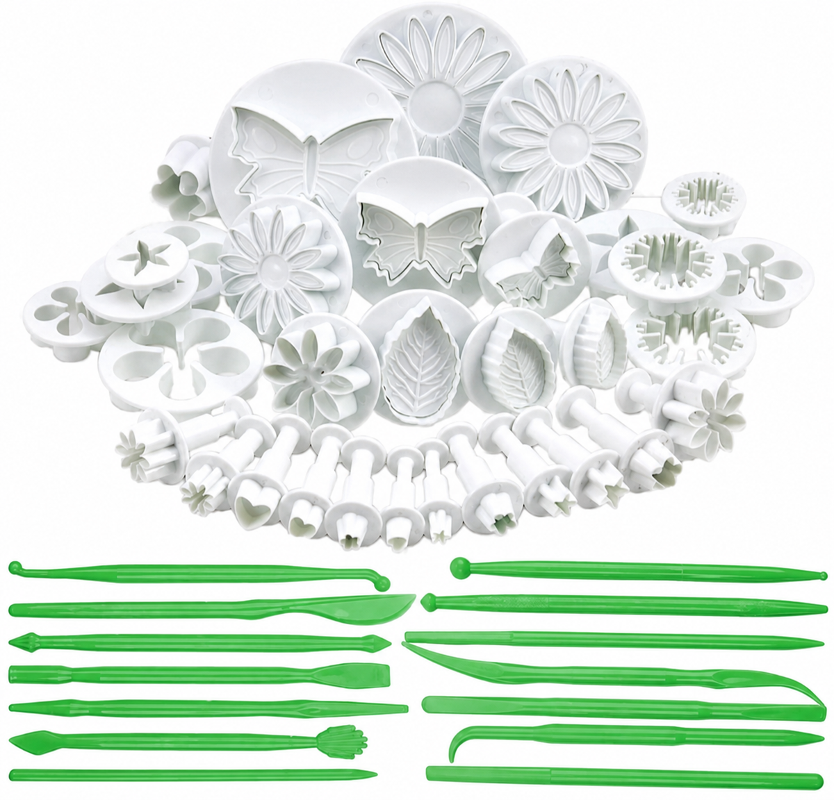 Premium 42Pc Fondant Tools & Plunger Cutter Set