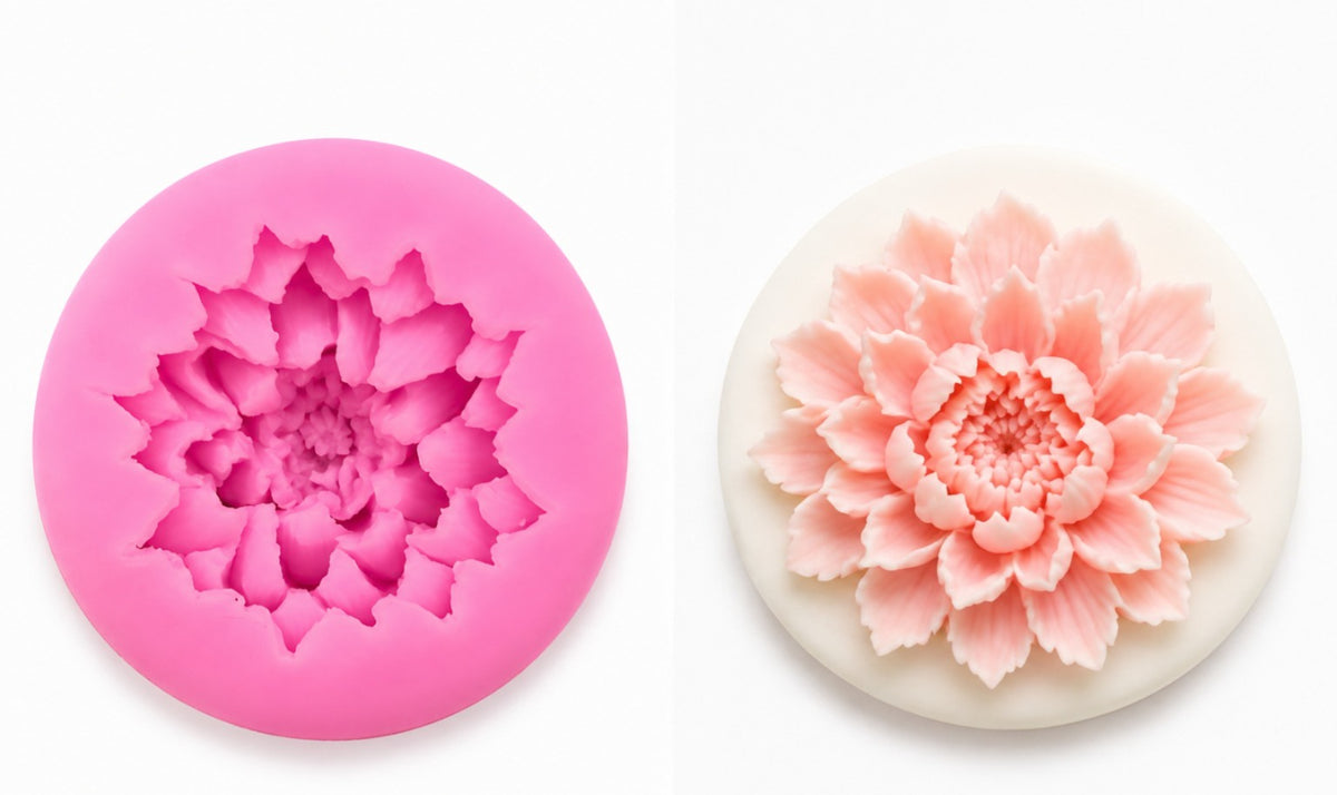 3D Blooming Dahlia Flower Silicone Fondant Mould