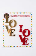 Acrylic "LOVE" Cake Toppers (Pack of 2)