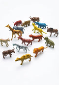 Premium Wild Animal Miniature Cake Topper & Toy Set High-Quality Rubber