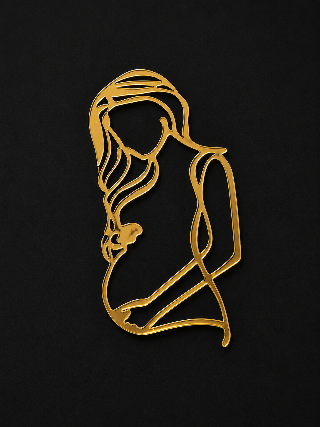 Acrylic Pregnancy Theme Cake Topper