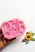 Sunflower & Leaves Silicone Fondant Mould