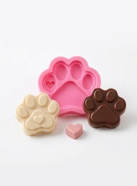 🐾 Cute Paw Print Silicone Fondant & Chocolate Mould