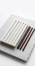 Elegant Rope & Pearl Border Silicone Fondant Mould