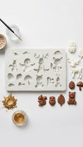 Woodland Creatures & Forest Elements Silicone Fondant Mould