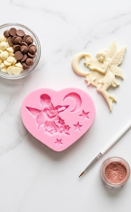 Magical Fairy with Moon & Stars Silicone Fondant Mould