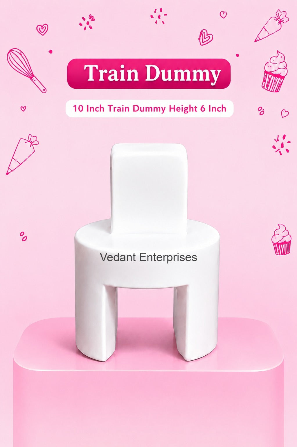 Train Dummy for Cake Decoration – 10 Inch × 6 Inch
