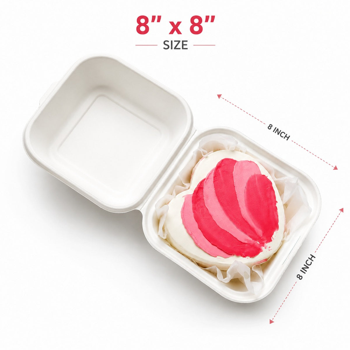 Premium 8" x 8" Eco-Friendly Bento Cake Box