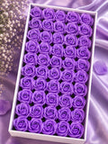 Real Touch Scented Rose Flowers – Purple (50 pcs Pack)