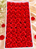 Real Touch Scented Rose Flowers – Red (50 pcs Pack)