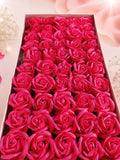 Real Touch Scented Rose Flowers – Rani Pink (50 pcs Pack)