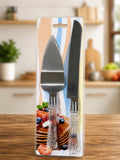Stainless Steel Cake Server & Cake Knife Set with Crystal Handle