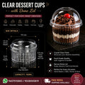 Clear Dessert Cups with Dome Lid 10pc pack
