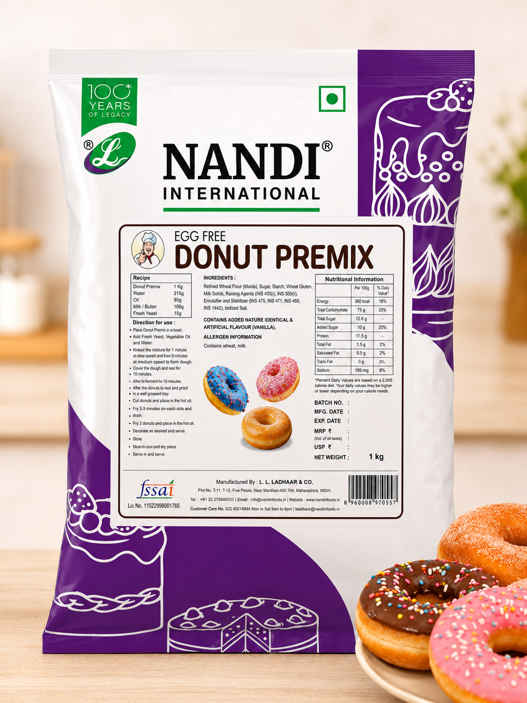 Nandi International Egg Free Donut Premix