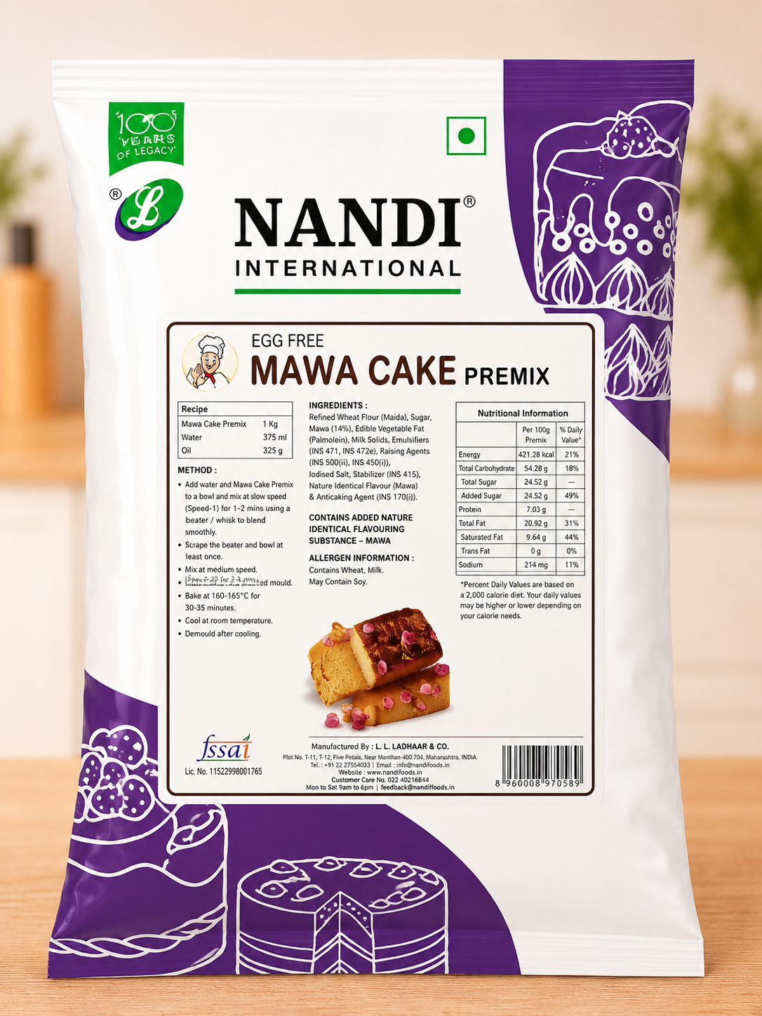 Nandi International Egg Free Mawa Cake Premix