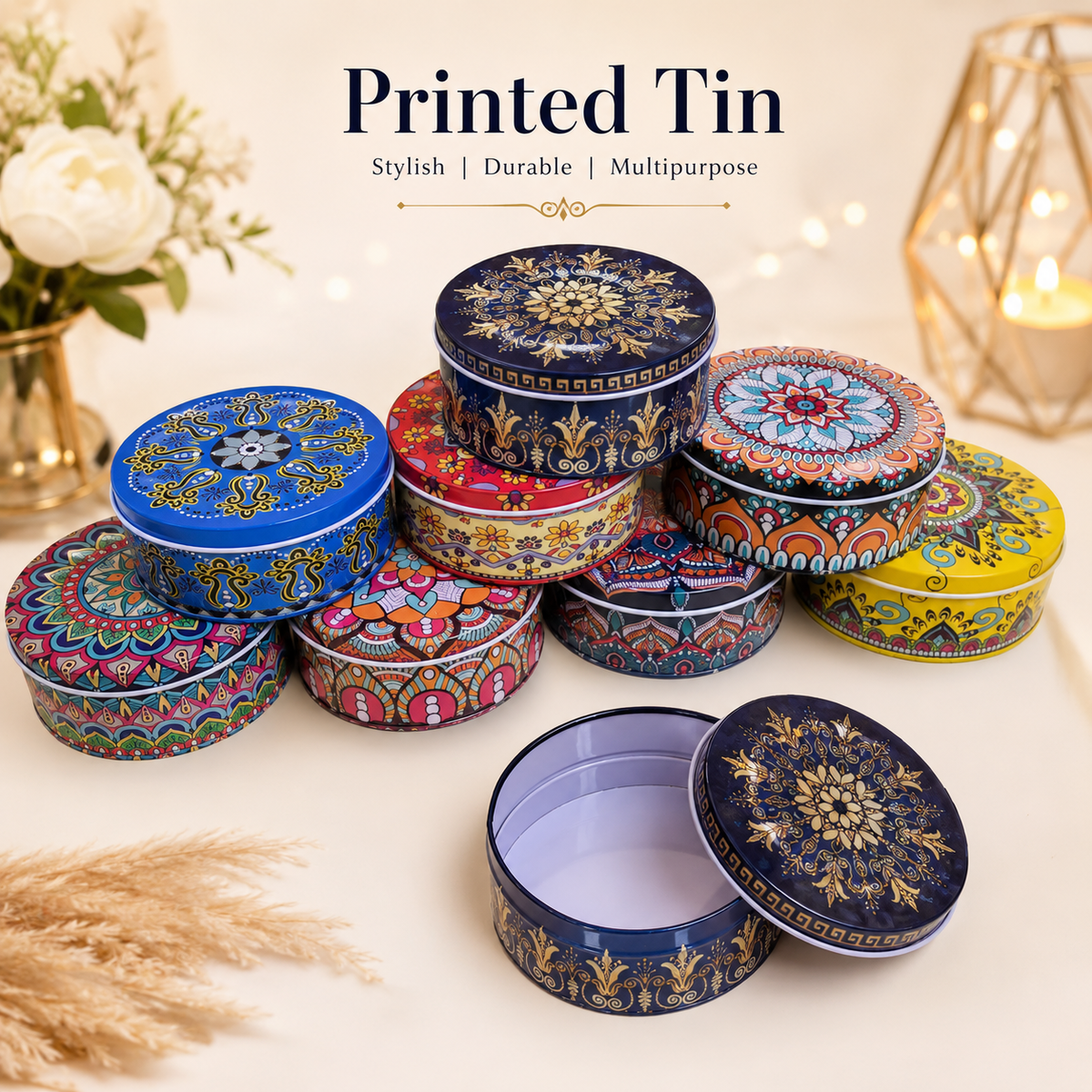 Printed Tin Box – 5 Inch