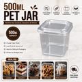 🍪 500ML PET COOKIE PACKING JAR 10pc