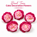 Dual Tone Cake Decoration Flowers – 5 Pieces Pack