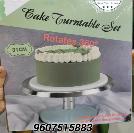 Detachable 360° Rotating Cake steel Turntable