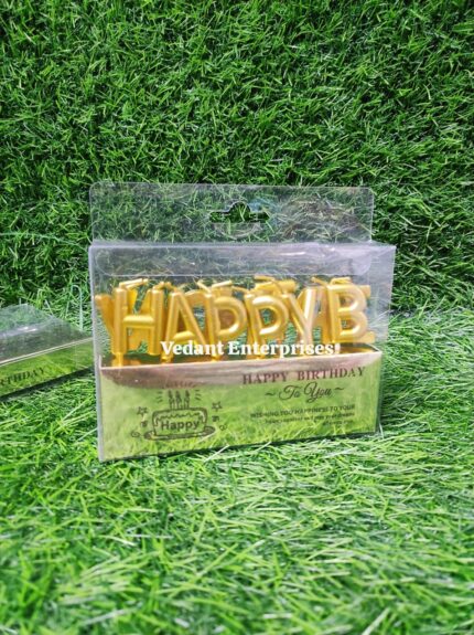 Imported HBD letters candle