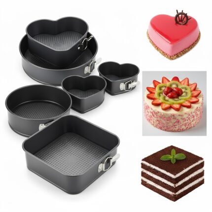Tin Baking Mold Square Round Heart Shaped
