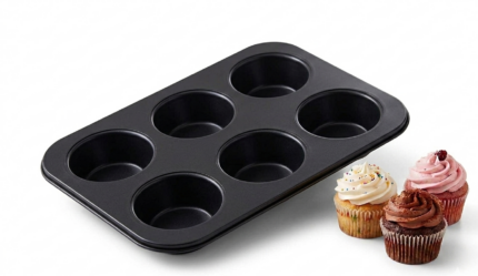 6-Slot Non-Stick Cupcake & Muffin Tray