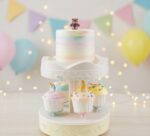 Premium Automatic Rotating Cupcake & Dessert Display Stand – 2-Tier Party Showpiece