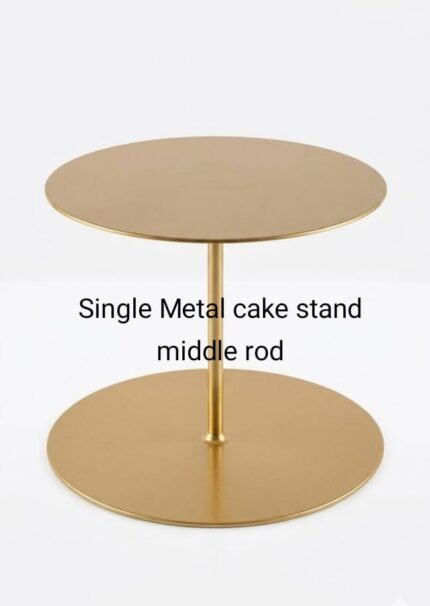 Elegant Gold Metal Single Middle Rod Cake Stand