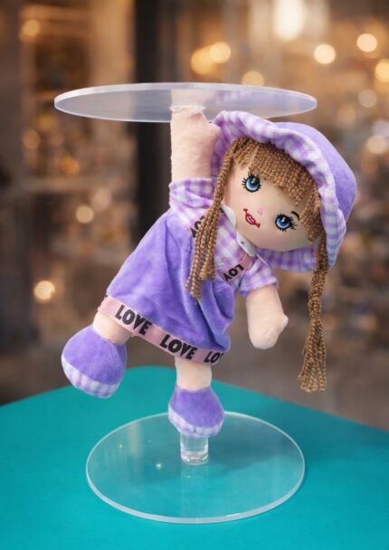 Anti-Gravity Floating Doll Cake Stand – Royal Purple