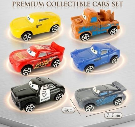 6-Piece Premium Racing Car Cake Topper Set