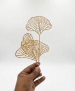 Gold Foil Ginkgo Leaf Cake Topper